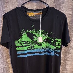 Aviator Nation Surfer Splash T-shirt NWT